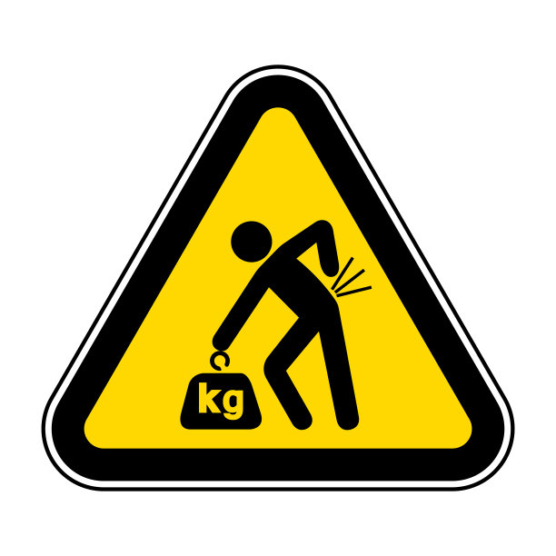 起重危险标志，矢量插图，白色背景隔离标签图片下载