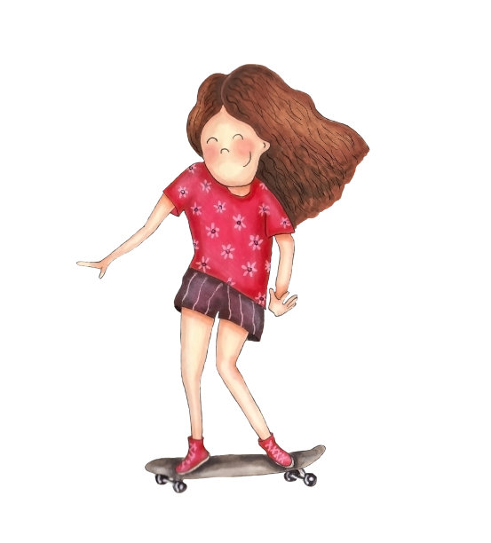 女孩skateboard.jpg图片下载