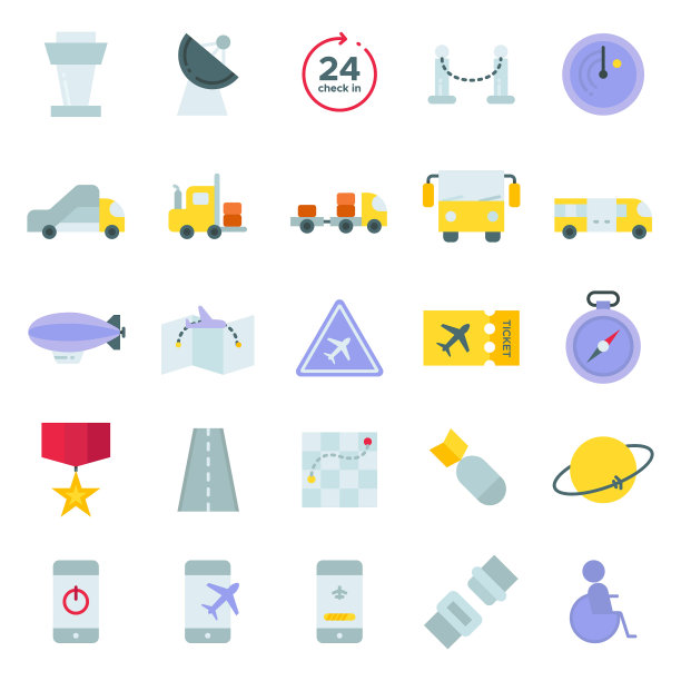 航空图标包图片下载
