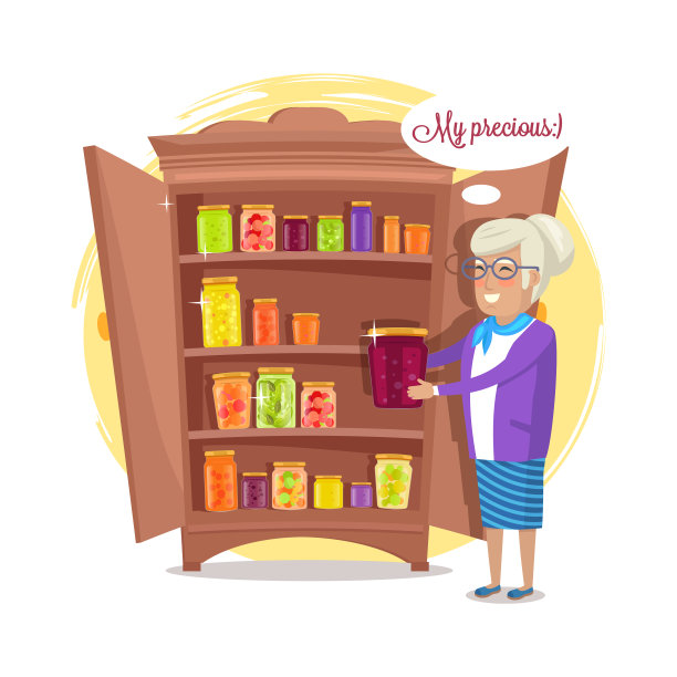 奶奶和果蔬保存架图片下载