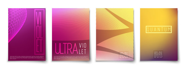 未来霓虹发光抽象封面背景图片下载