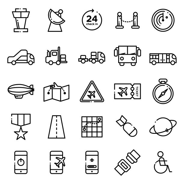 航空图标包图片下载