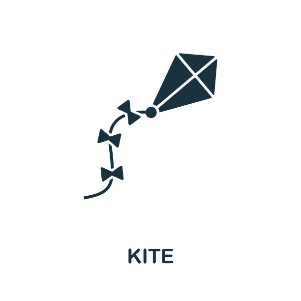 风筝矢量图标符号。创意标志从图标收集。填平风筝图标的电脑和移动图片下载