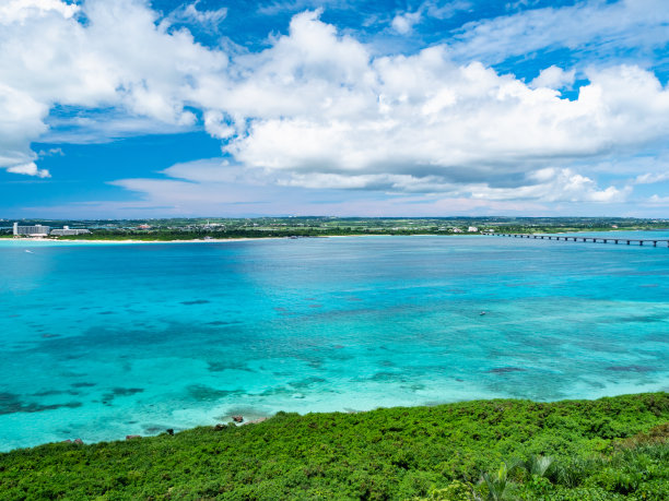 日本冲绳县宫古岛栗岛海景。图片下载