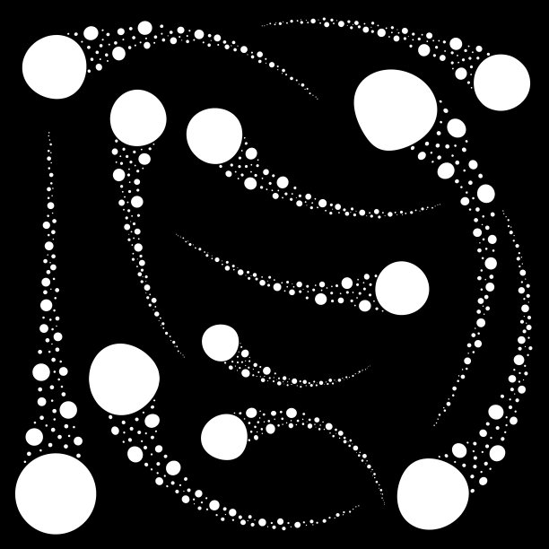 一组平坦孤立的白色陨石剪影图片下载