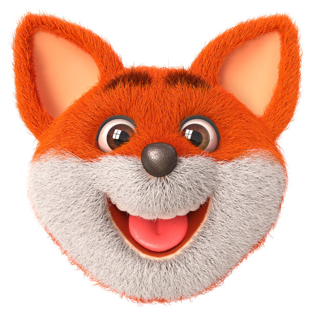3d插图有趣的小狐狸图片下载