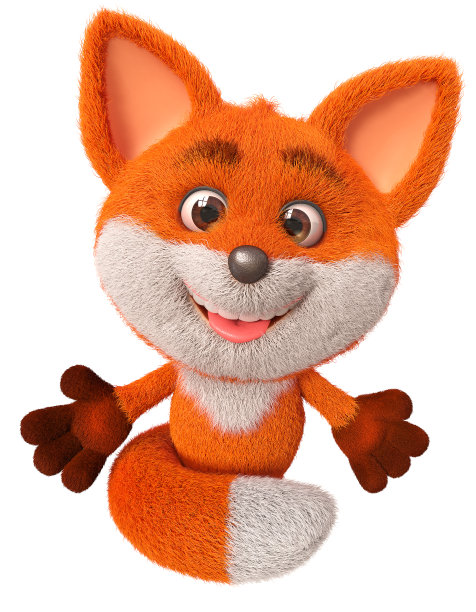 3d插图有趣的小狐狸图片下载