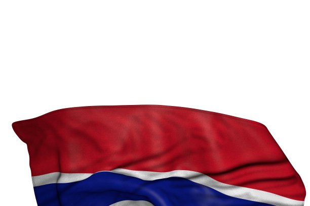 漂亮的一天的旗帜3d插图
-冈比亚国旗与大折叠躺在底部孤立的白色图片下载