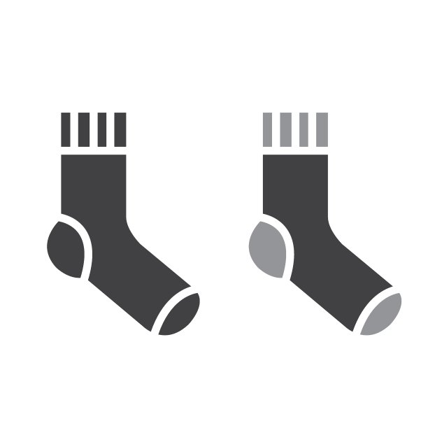 袜子剪贴画袜子图标符号孤立在白色背景矢量插图图片下载