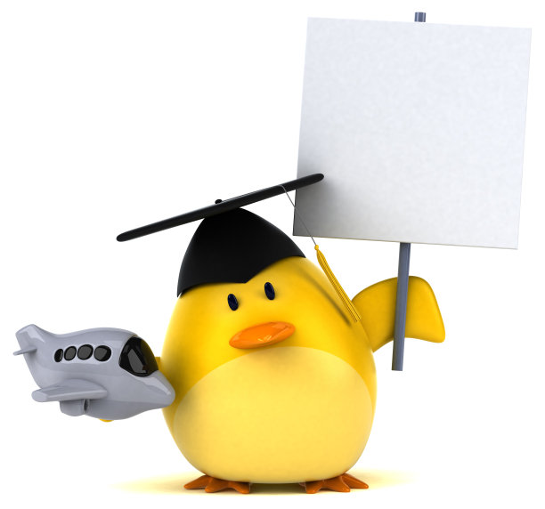 黄色的鸟- 3D插图图片下载