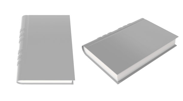 灰色的书。孤立的3d渲染图图片下载
