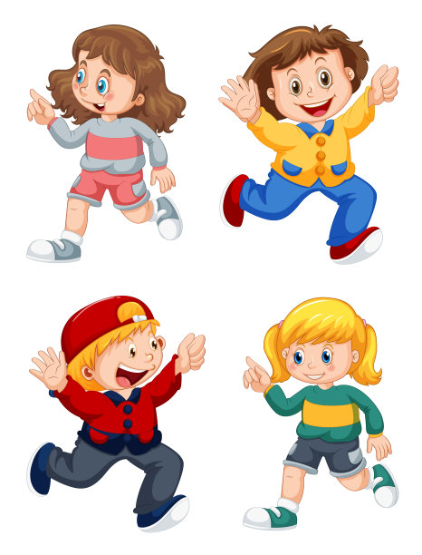 一组快乐的孩子图片下载