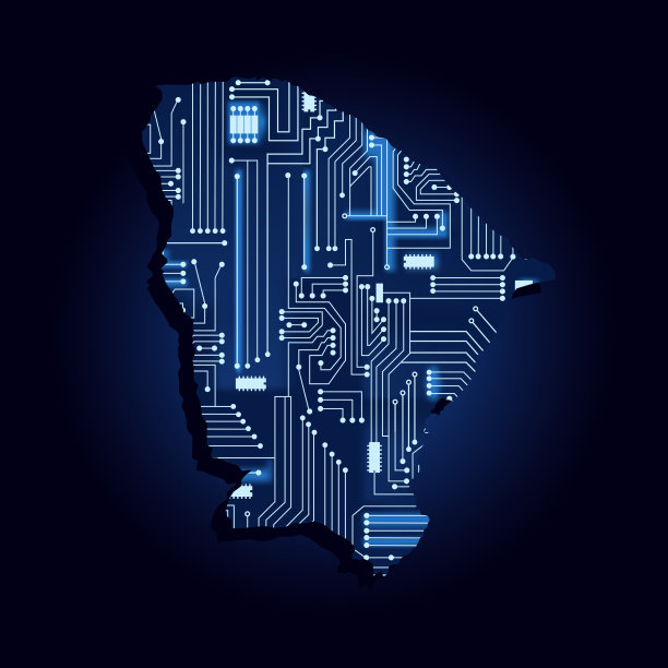 带电子线路的西阿拉地图图片下载
