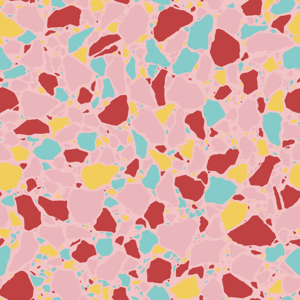 水磨石地板无缝重复图案。矢量插图背景。经典的意大利威尼斯风格地板。图片下载