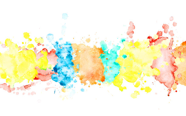 多色水彩横条纹。图片下载