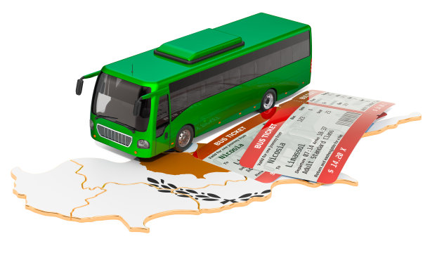 塞浦路斯巴士旅行，概念。3D渲染孤立的白色背景图片下载