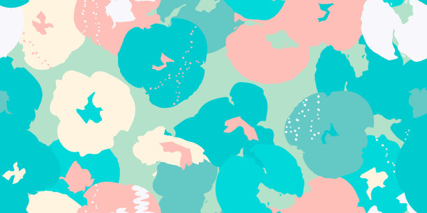 画普遍徒手花卉无缝图案与手绘花卉。平面设计的背景，卡片，横幅，海报，封面，邀请，织物，标题或小册子图片下载