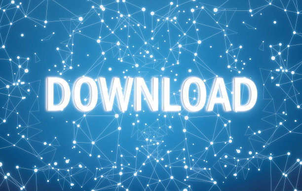 下载在数字接口和蓝色网络背景图片下载