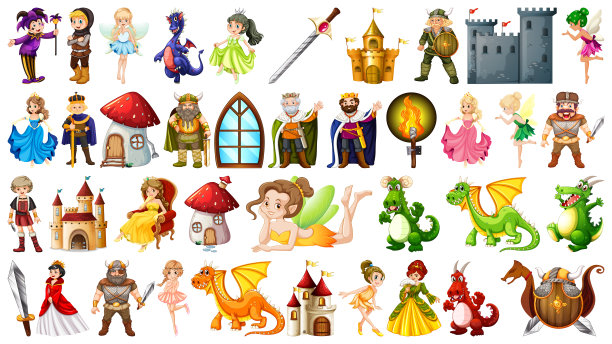 中世纪人物组图片下载