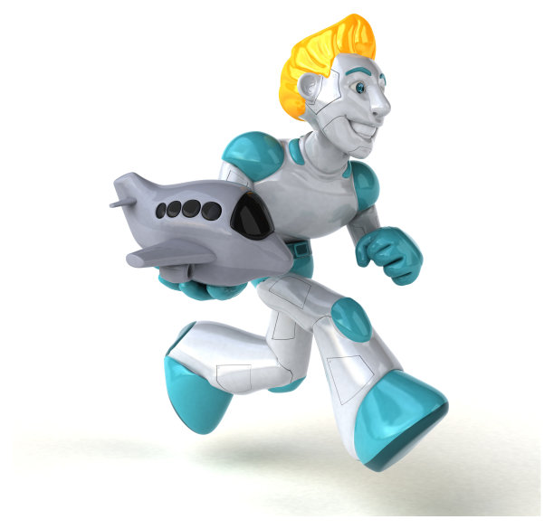 机器人- 3D插图图片下载