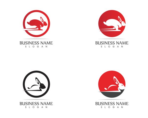 兔子模板矢量图标设计图片下载