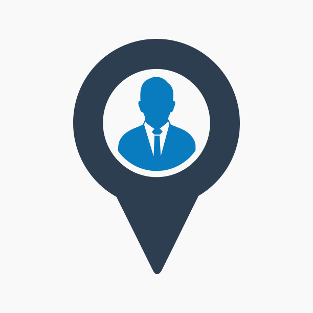 用户位置图标。平面风格向量EPS。图片下载