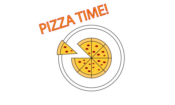 披萨切片在盘子矢量插图图片下载