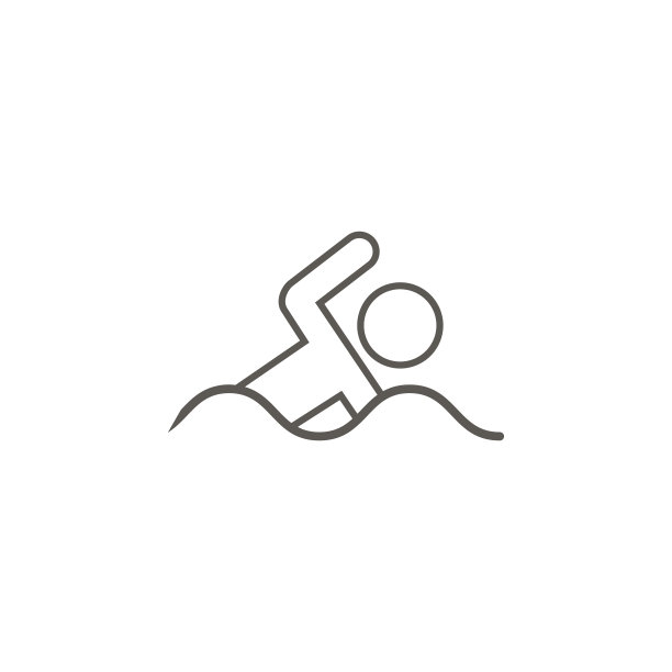 游泳，人向量图标。简单的元素插图从地图和导航概念。游泳，人向量图标。房地产概念矢量插图。图片下载