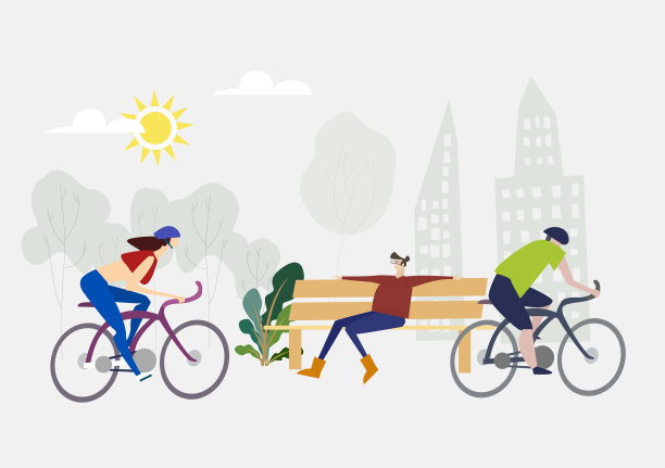 骑自行车上下班的人。在城市里骑自行车。现代日常生活理念。图片下载