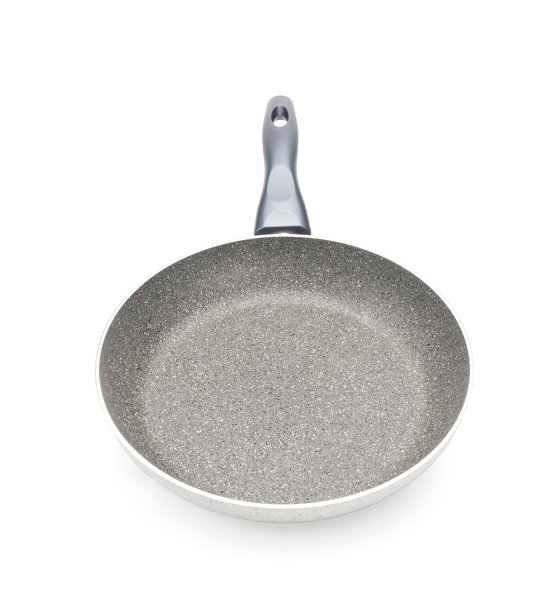 花岗岩涂层的锅孤立在白色图片下载