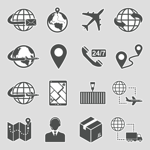 供应链的图标。贴纸设计。矢量插图。图片下载