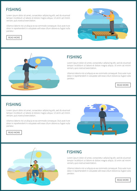 渔民在平台和岸边捕鱼图片下载