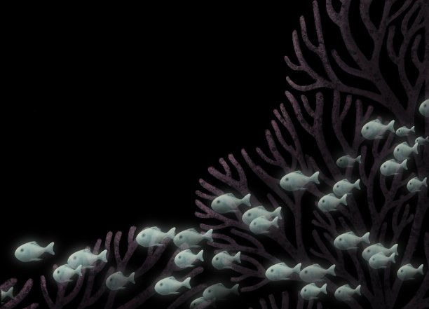 幻想着有红珊瑚的海洋图片下载