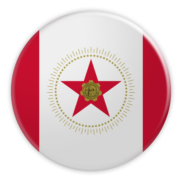 伯明翰旗徽章，白色背景上的3d插图图片下载