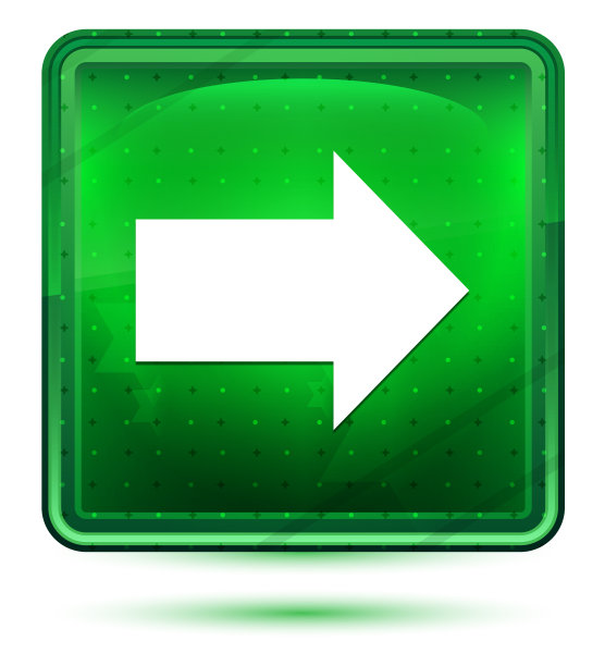 下一个图标霓虹淡绿色方形按钮图片下载