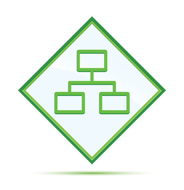 网络连接图标现代抽象绿色钻石按钮图片下载