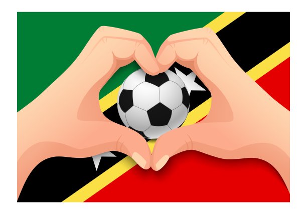 圣基茨和尼维斯足球和手心形图片下载