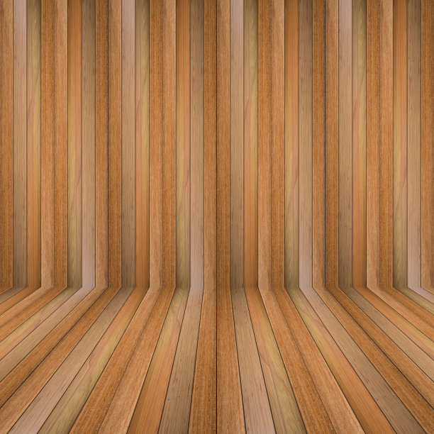木墙和透视木地板纹理。概念室内复古风格图片下载