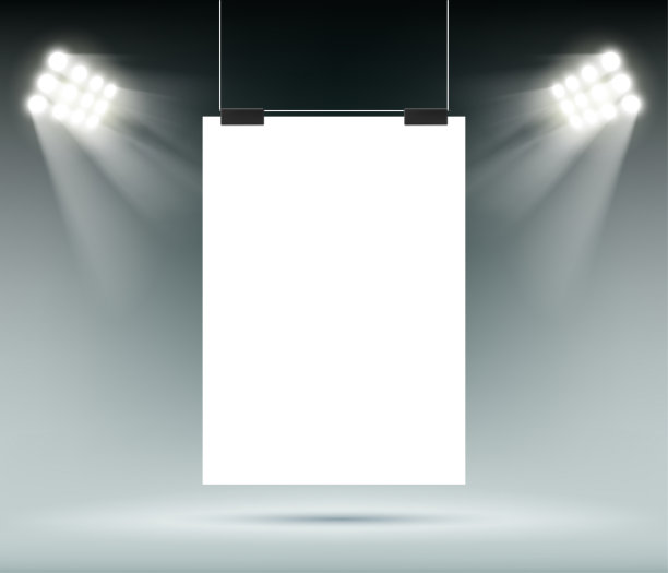 空白白纸模板挂在墙上。图片下载