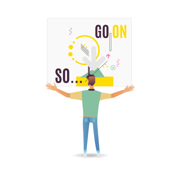 手持项目开发布局板的商务开发矢量素材图片下载