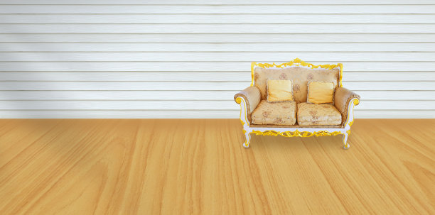 客厅背景中的老式椅子。图片下载