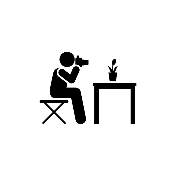 摄影、花卉、图片、相机象形图标。摄影师象形图标元素图片下载