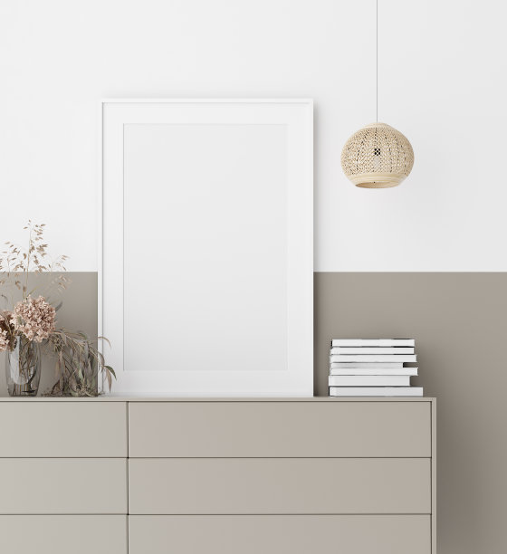 模拟海报在现代室内背景图片下载