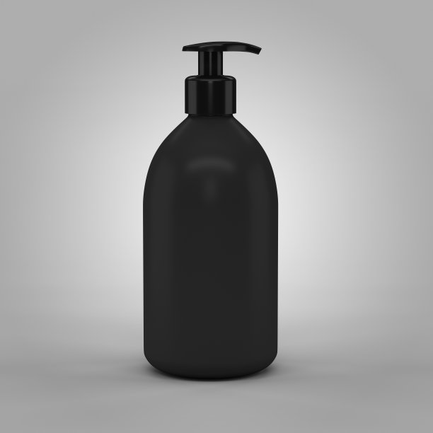 黑色塑料瓶和化妆品分配器图片下载