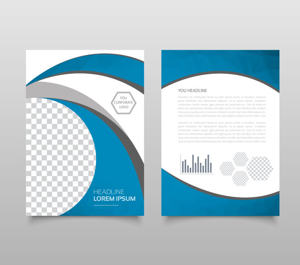 海报传单小册子小册子封面设计布局空间的照片背景与多边形风格，矢量插图模板A4大小。图片下载