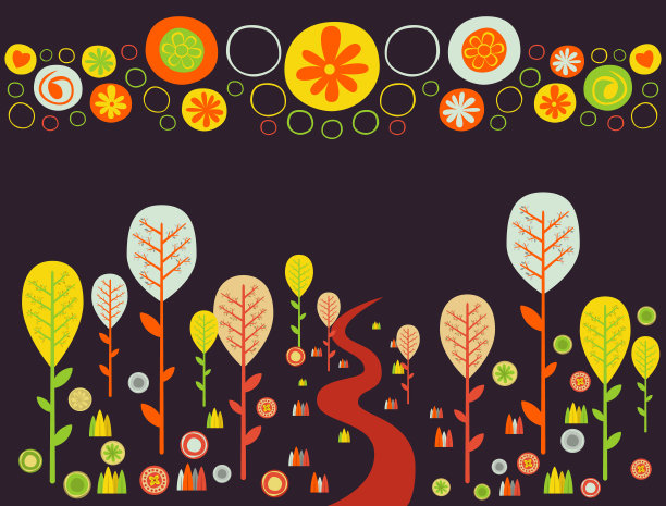 彩色森林漫画为公司或企业行业插画，印刷各种线上和线下，推广广告和营销。可以用于登陆页，模板，网页，手机应用，海报，网站图片下载