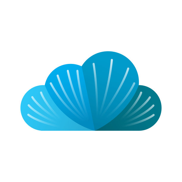 蓝云标志用渐变和白色线条为公司或企业行业，印刷各种线上线下，推广广告和营销。可以用于登陆页，模板，网页，手机应用，海报，网站图片下载