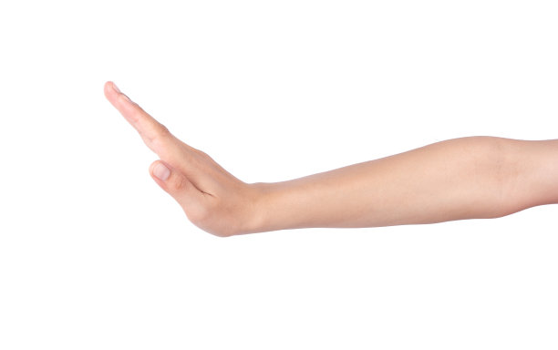 手停止。打破的象征。孤立在白色图片下载