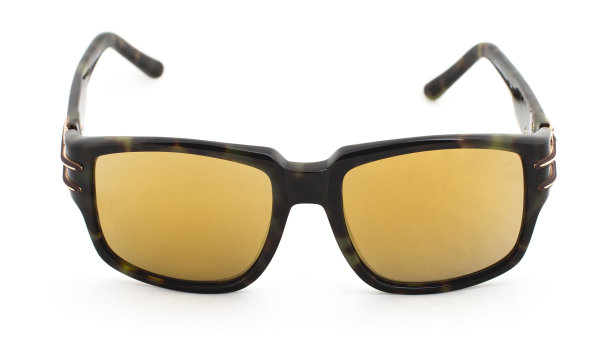 黄色老虎眼镜，白色背景孤立图片下载