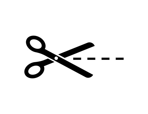 剪刀图标，裁剪线标志图片下载